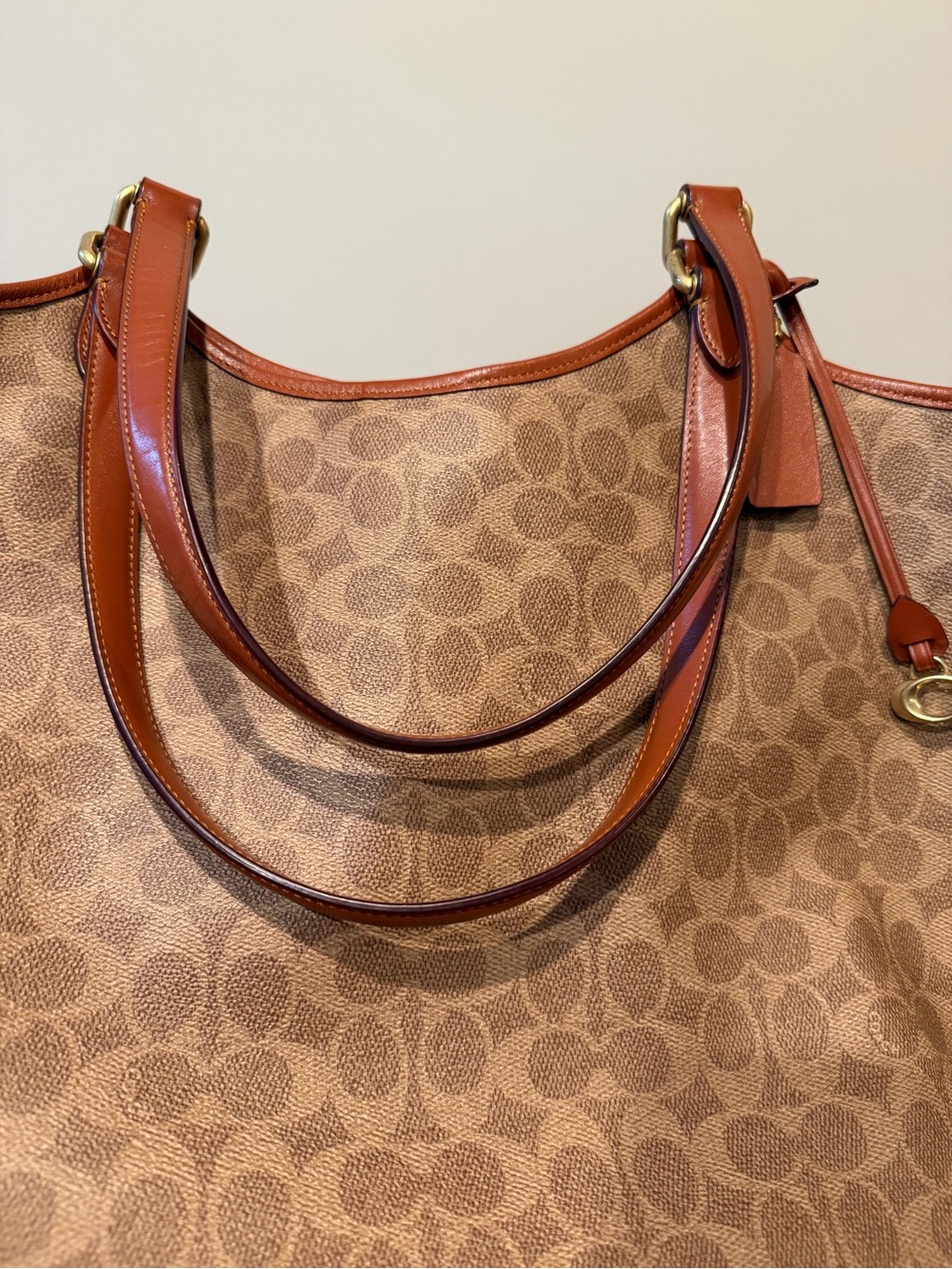 Coach Day Tote in Signature Canvas - Brass/Tan/Rust - Picture 5 of 12